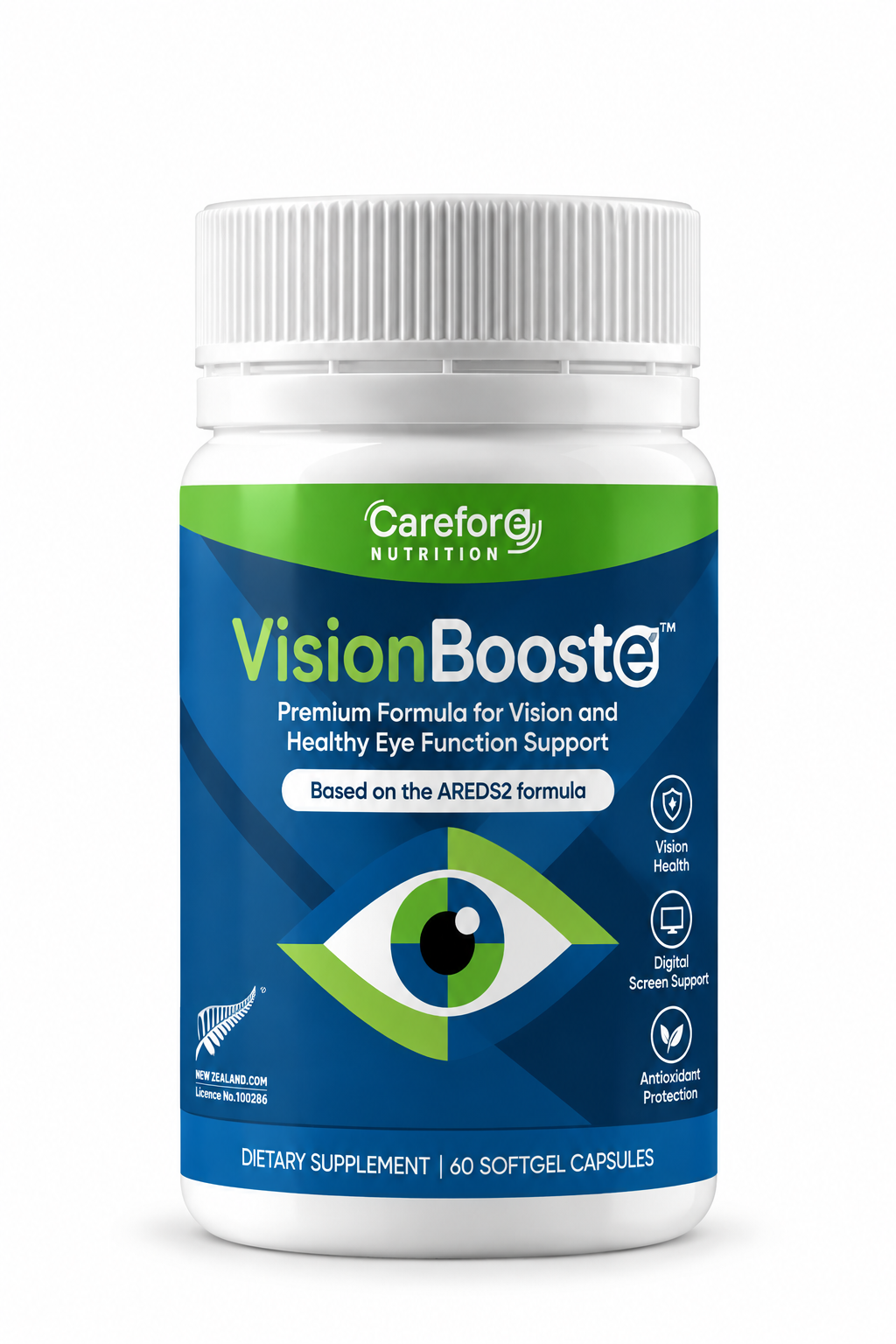 VisionBoost premium formula for vision and healthy eye function support